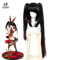 ROLECOS Kurumi Tokisaki Cosplay Wigs Anime Date A Live Cosplay Women Wig Long Hair Double tail Halloween Headwear