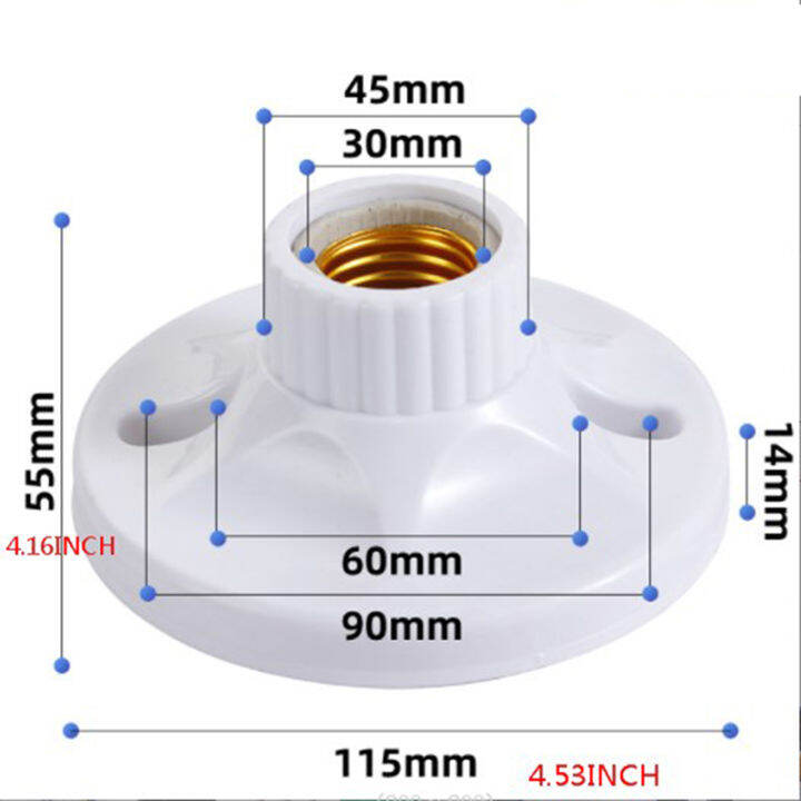 Tumato E27 LED Light Bulb Holder Round Socket Base Hanging Lamp Socket