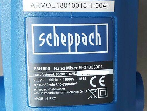 เครื่องผสมปูน-สี-pm1600-ปรับรอบได้ขาเดียว-scheppach