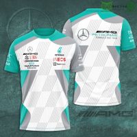 2023 new arrive- xzx180305   Formula One Racing Mercedes AMG Petronas Crowdstrike T Shirt For Men Summer Sport Cool F1 Short Sleeve Tee Shirts Tops