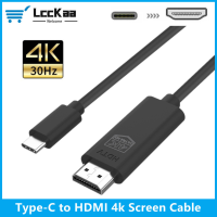 LccKaa Type C ถึงสาย HDMI 4K USB C ตัวแปลง Thunderbolt3 HDMI สำหรับ Mate30 USB-C อะแดปเตอร์ HDMI USB Type C เป็น HDMI