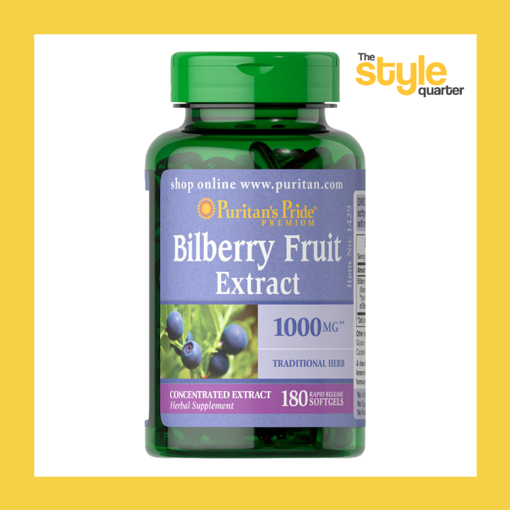 [AUTHENTIC] Value Pack Puritan's Pride Bilberry Fruit Extract 1000mg
