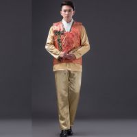 Men Korean Costume Hanbok Korean Clothing Dance Coats Gold