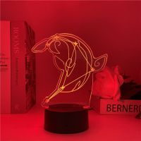 Genshin Impact klee keqing wenti zhongli xiao Constellation Night Light Adjustable Color Temperature USB Desk Lamp Birthday Gift