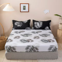 Printing Fitted Sheet 1 Piece Non-slip Bedspread Satin Sheet Set King Size Bed Sheets Queen Comfortable Luxury Bed Sheets Home