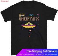 สไตล์ใหม่ Running เสื้อยืดยอดนิยม Mod.2 Arcade Phoenix T-Shirt Space Invaders Video Game Retro Vintage 80s Aliens Gaming Mens Womens T-shirts แขนสั้นTEE