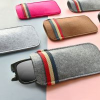 Oversize Felt Sunglasses Box Compatibility Colorful Glasses Bag Soft Lunettes Frame Glasses Case Elastic Band Glasses Box