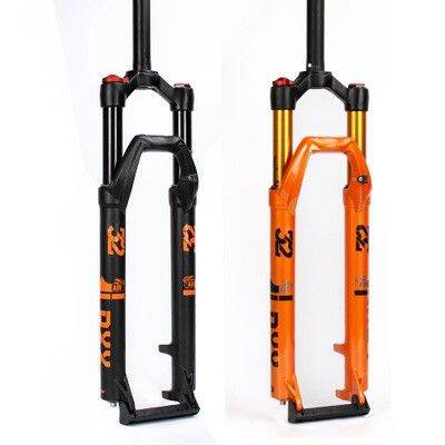 orange mountain bike forks