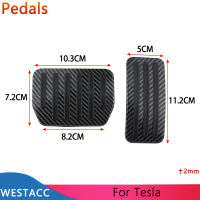 คาร์บอนไฟเบอร์รถเหยียบสำหรับ Tesla รุ่น3 Model3รุ่น Y 2023 Anti-Slip Accelerator แก๊สเบรคเหยียบ Pad อุปกรณ์เสริม