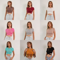 Atipashop - Gracie crop เสื้อครอป แขนสั้น มาใหม่ สายฟอ ห้ามพลาด