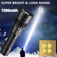 Most Powerful 30W LED Flashlight 4-Cores White LED Spotlight USB Rechargeable Long Shot Tactical Flashlights Camping Hunting Rechargeable  Flashlights