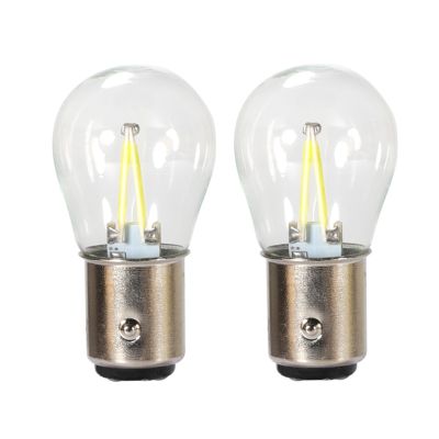 2PCS TCar Light Bulb Filament Chip P21w Ba15s 1156 Led Auto White 1157 12v Led Instructions Lamp Reverse Turning