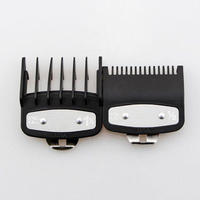 【CC】 2pcs Cutting Guide Comb Hair with Metal Clip 1.5mm/4.5mm Size Barber