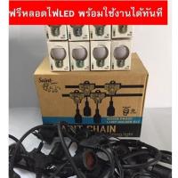 สายไฟขั้วห้อยระย้า E27 ยาว 10 เมตร (แถมหลอดไฟ LED)