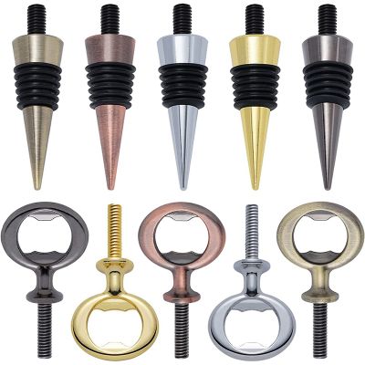 20 Pcs Metal Bottle Opener &amp; Wine Stopper Blank Stainless Steel Flat Bottle Opener Inserts Kit Beer Opener Hardware