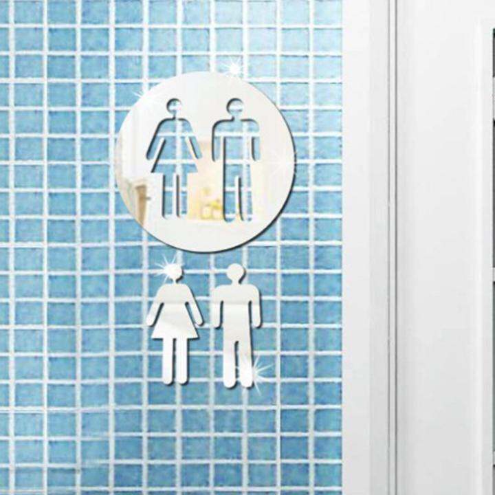 Fityle Men's & Women's Restroom Signs, Acrylic Identification Self