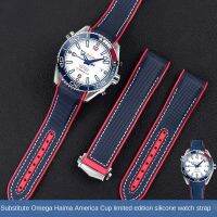 สำหรับโอเมก้าสาย Seamaster 300 Speedmaster 8900ทะเลซีฮอร์ Diving600อเมริกันคัพ Limited Edition ชุดซิลิโคน Strap20 22