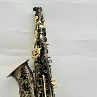 【เสียงเพลงพระจันทร์】 Gambar Sebenar YAS-875EX อัลโต้แซกโซโฟนจูนเนอร์ Eb Hitam L Bersalut Emas Diukir Badan Profesional Woodkes WIND dengan Akori
