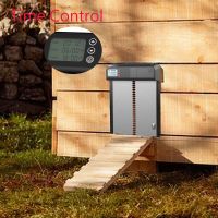 Automatic Chicken Coop Door  Aluminum+ABS Intelligent Anti-Pinch Induction Time Control Waterproof Gate For Hens Pet Door