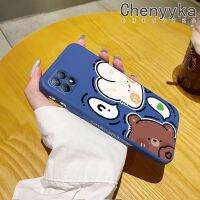 เคส Chenyyka สำหรับ OPPO Reno 4 SE A92S Reno 4Z เคสการ์ตูนกระต่ายน่ารักลายหมีดีไซน์ใหม่บางสวยงามเคสป้องกันขอบสี่เหลี่ยมปกอ่อนเคสปลอกซิลิโคนกันกระแทก