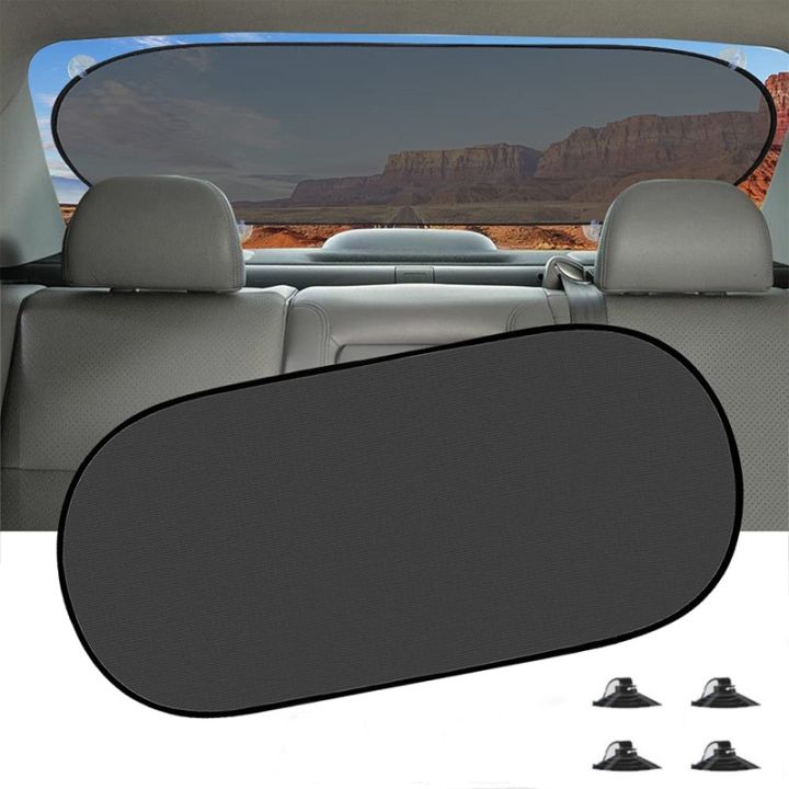 car-sun-shade-uv-protection-folding-auto-rear-window-sunshade-100x50cm-universal-mesh-back-window-visor-with-suction-cups