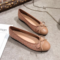 Mixed Colors Pig Toe Flats Women Round Toe Bowtie Ballets Shoes Ladies Dress Loafers Brand Plaid Ballerina Moccasins Cloth Shoes