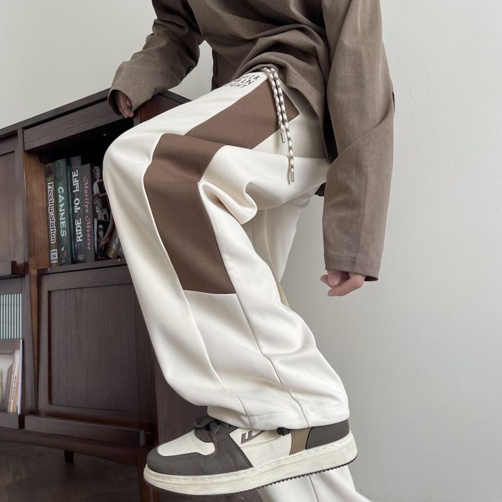 กางเกงแฟชั่นแนวสตรีทพิมพ์ลายตัวอักษรกางเกงลำลองสำหรับผู้ชาย2023กางเกงแฟชั่น3สี-m-2xl-ขนาด