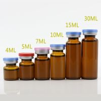 4ml 5ml 6ml 8ml 10ml 12ml 15ml 20ml 30ml Amber clear Injection Glass Vial &amp;Flip Off Cap small glass medicine bottles Travel Size Bottles Containers