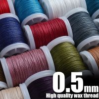 【YF】☜◘✌  0.5mm Waxed Thread Round Polyester Cord Wax Coated String for Braided Leather Sewing 120M