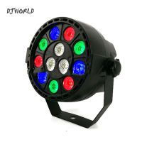 Djworld LED Flat Par 54x3W RGB Color Lighting Strobe DMX For Atmosphere of Disco DJ Music Party Club Dance Floor Bar Darkening