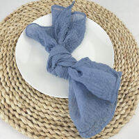 ขายส่ง 100PC 38x38 ซม.Dusty Blue ผ้าเช็ดปาก Cheesecloth รับประทานอาหารงานแต่งงานงานเลี้ยงจัดเลี้ยงคริสต์มาส Arches เค้กตกแต่งตาราง-fhstcjfmqxjkf