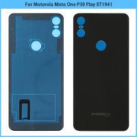 New For Motorola Moto One P30 Play XT1941 Glass Battery Back Cover Rear Door Housing P30Play Battery Case Adhesive Replace