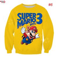 2023 design HX Super Mario Odyssey Game Cute Cartoon 3D Print Men t-shirt Casual Long Sleeve Tees Couple，Can be customization