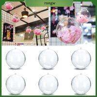 5Pcs อะคริลิกพลาสติกใส Craft ลูกบอลตกแต่งต้นคริสต์มาส Sphere Baubles Decor