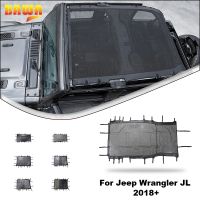 BAWA Roof Sunshade Net for Jeep Wrangler JL 4-door 2018 UP Car Top Anti Sun Protection Mesh Exterior Accessories