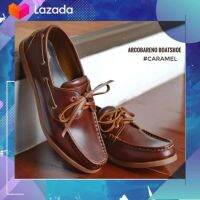 Arcobareno​ Boat​ Shoes​ Caramel รองเท้า ผู้ชาย งานหนัง Italy แท้ HandMade สุดคลาสสิค