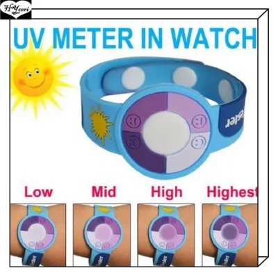 Children 39;s Outdoor UV Test Bracelet Wrist Watch EP PVC Soft Rubber Hand Strap Environmentally Friendly Silicone Bracelet