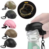 【hot】♚  New Fast Helmet Keychain Hiking Camping Bottle Cap Opener Decrowner Shaped Decoration Outdoor