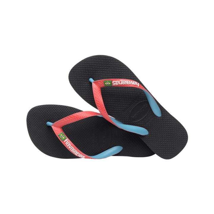 havaianas-รองเท้าแตะ-บราซิล-ผสมทับทิม-สีดํา-แดง-สําหรับทุกเพศ-dd