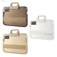 △✕ Portable File Box Plastic Transparent Pencil Case A4 Folder with Lock Handle Documents Bag Stationery Storage Case Office