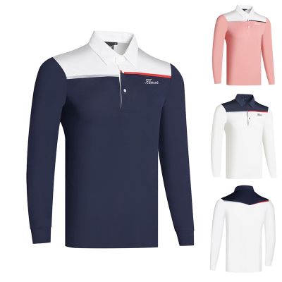 Malbon PXG1 Castelbajac W.ANGLE J.LINDEBERG UTAA PING1 Scotty Cameron1✟◄☫  Golf clothes mens long-sleeved outdoor breathable quick-drying polo shirt T-shirt sports loose casual all-match