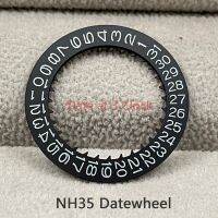 Datewheel สีดำสำหรับ NH35นาฬิกากลไกชิ้นส่วนนาฬิกาข้อมือแทนที่วงกลมวันที่3นาฬิกา