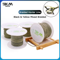 Kevlar Line ided Fishing Line 50~500ft Kite Flying String Outdoor High Strength Camping Hiking Backpacking Cord Yellow&amp;black