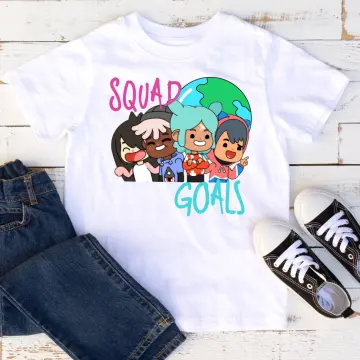 Girls/Boys Game Toca Boca And Gacha Life World Cartoon Graphic Printed  T-shirt Kids Comfy Versatile Summer Short Sleeved Clothes