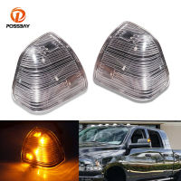 2Pcs Car Rearview Mirror LED Marker Lamps Yellow Light with Tow Mirrors Truck for Ram 1500 2011 2012 2013 2014 2015 2016 2017