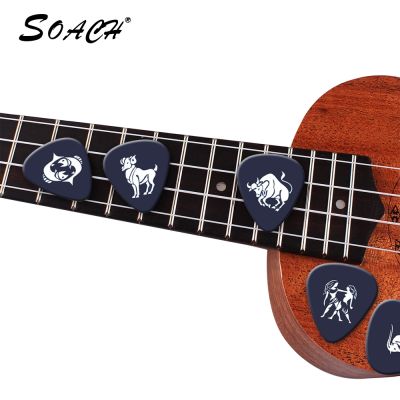SOACH 10pcs/Lot 0.71 0.46 1.0mm thickness cartoon 12 Constellations guitar picks pattern guitar paddles parts Guitar Accessories