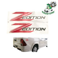 สติ๊กเกอร์ sticker Z - EDITION พื้นเทาบอล Z แดง (ตามรูป) สติ๊กเกอร์ ติด toyota hilux revo zedition 2ชิ้น มีบริการเก็บเงินปลายทาง