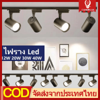 CANMEIJIA ไฟแอลอีดีเพดาน Track Light 1ชุด อลูมิเนียม COB โคมไฟติดเพดาน 220V ไฟสปอร์ตไลท์ 12W หลอดไฟ led เพดาน สำหรับ ของตกแต่งห้อง ครัว ห้องนั่งเล่น