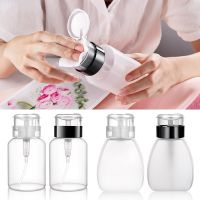 250ML Nail Bottle Large-Capacity Empty Press Pump Dispenser Plastic Polish Remover Cleaner Portable Makeup Manicure Tool