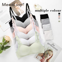 MeooLiisy New Thin Cup Girls Cotton Bra Wireless Push Up Women Comfortable Underwear A B